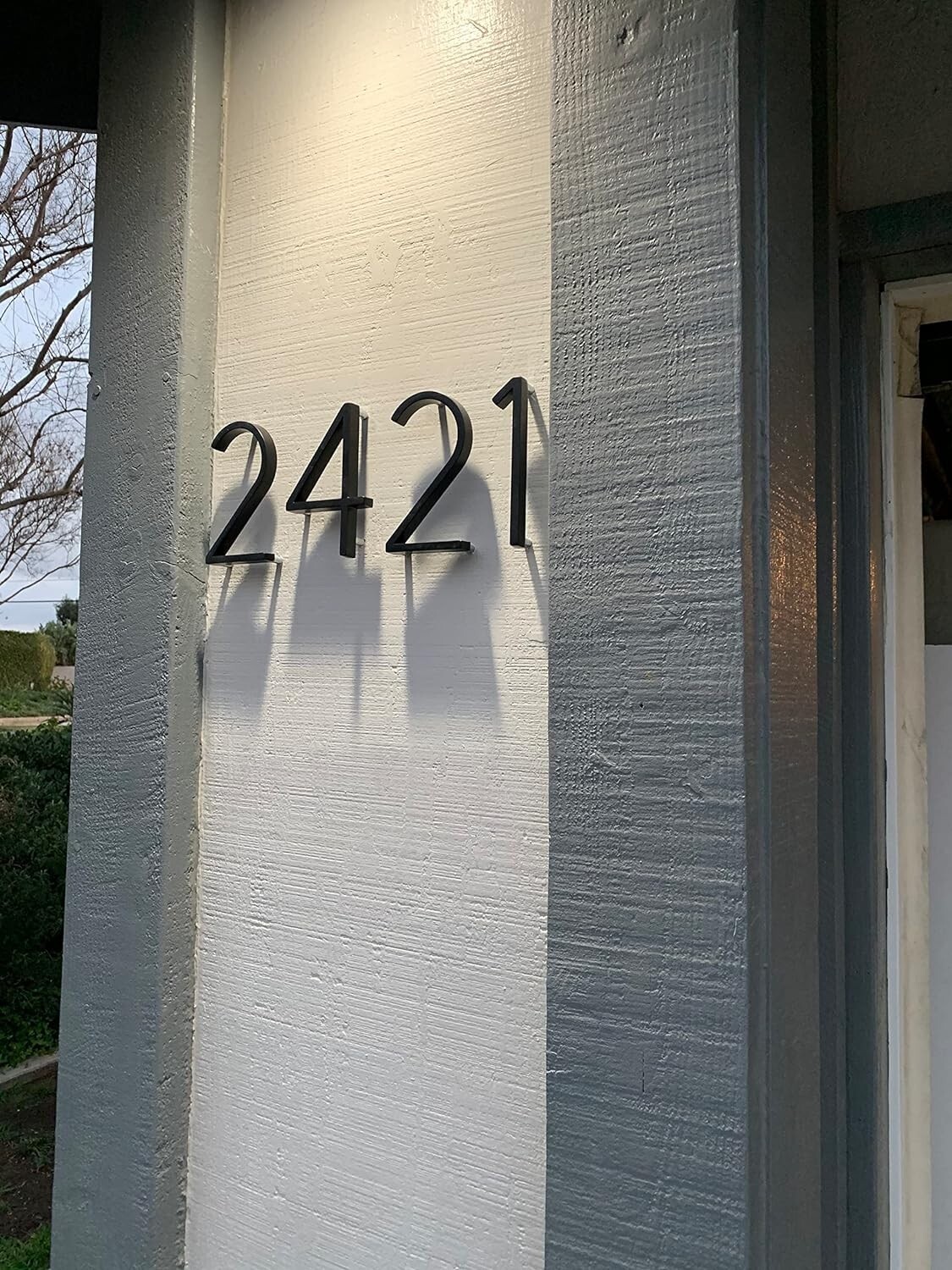 Modern Metal House Numbers, Home Address Mailbox Floating Sign for Ourdoor Decor