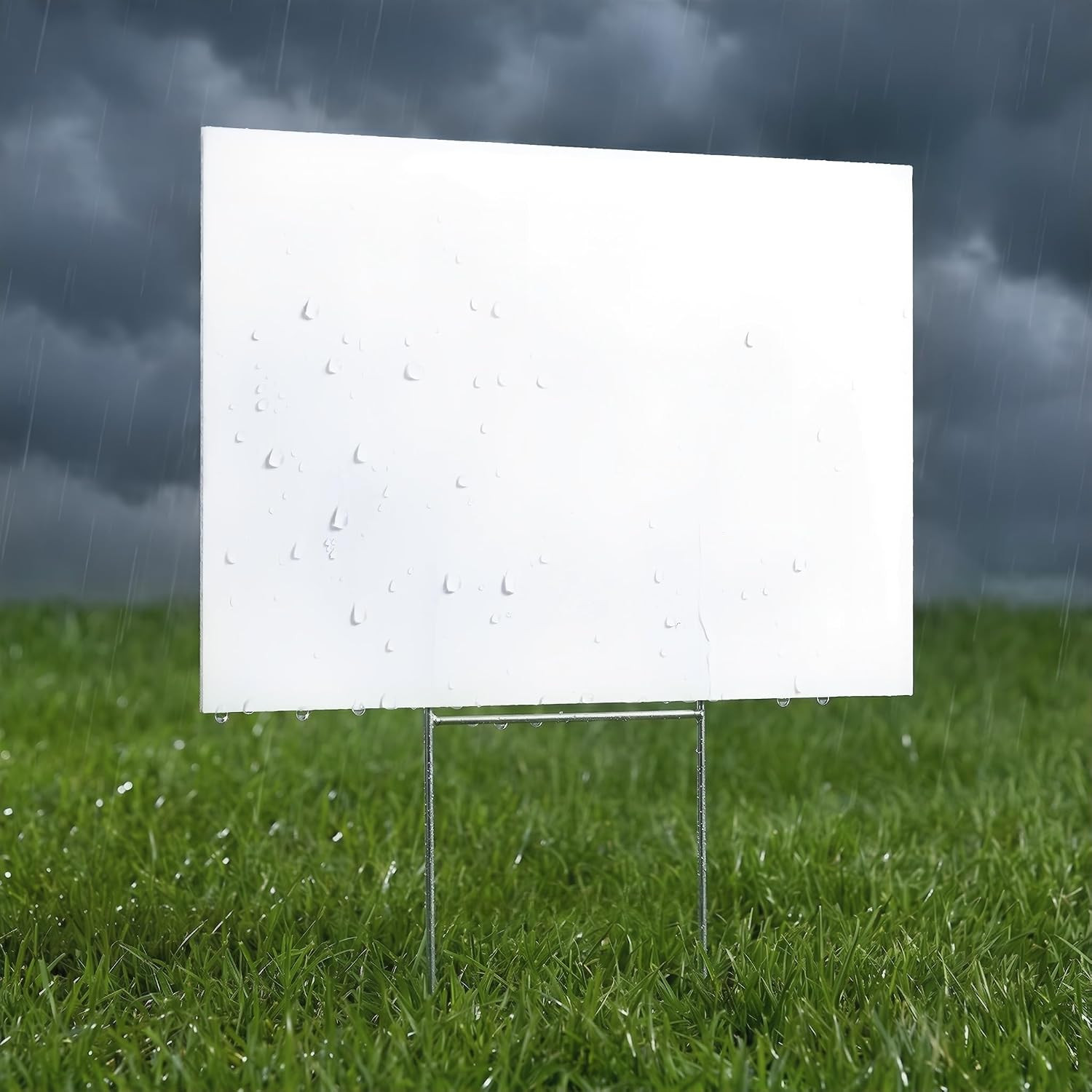 10 Blank Yard Signs with Stakes 17.5 X 12 Inch,4Mm Thick Corrugated Plastic Lawn