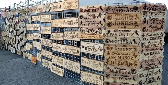Personalized Laser Engraved Wood Sign 26.6″(W) Customized. Add Last Name