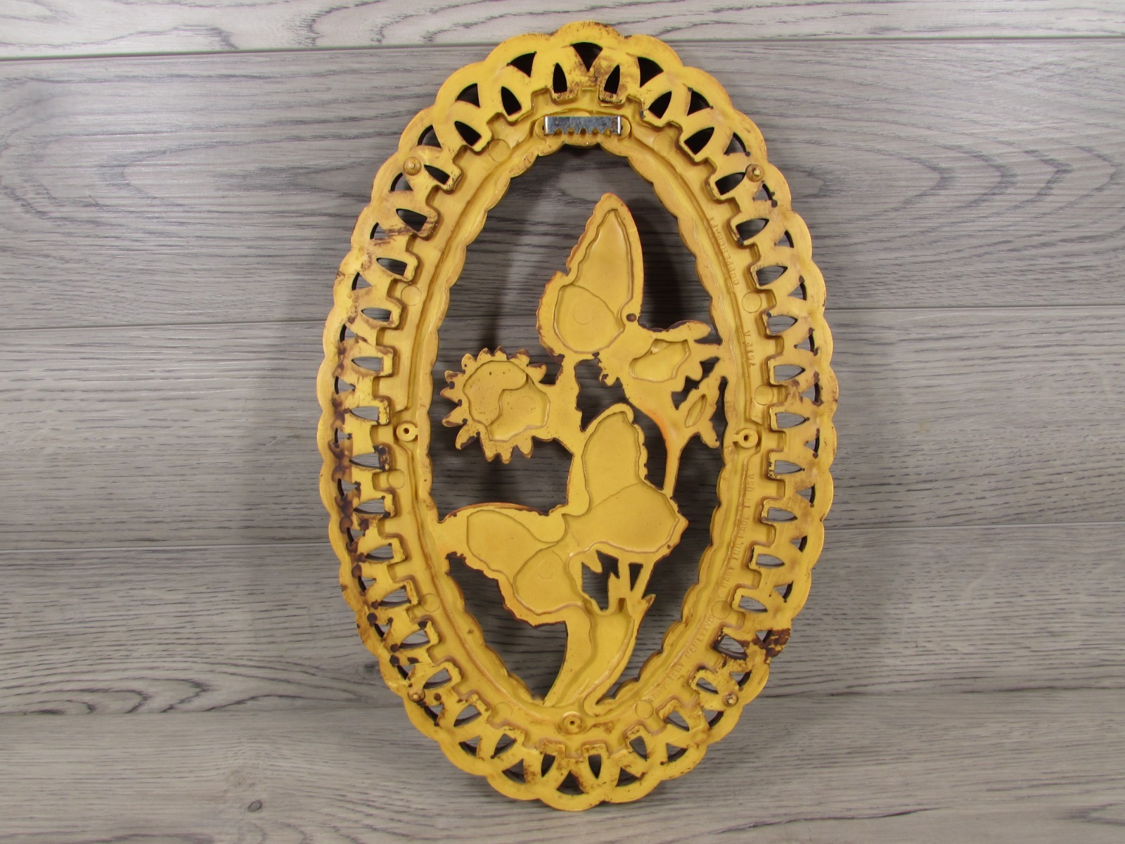 Vintage CopperCraft Butterfly Daisy Wall Hanging MCM Dart Ind USA 15” Retro