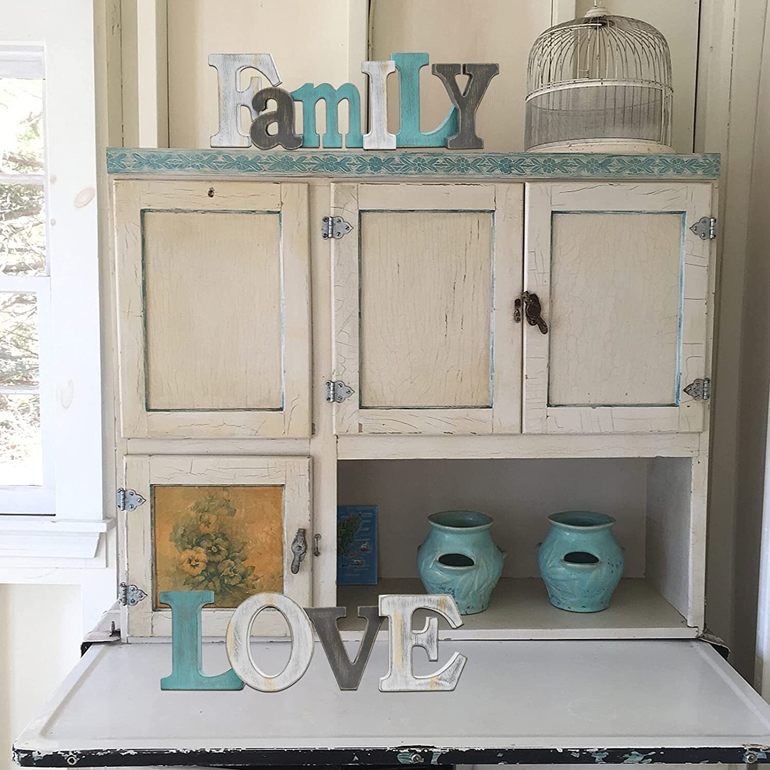 Wood Love Sign Decorative Cutout Word Sign Wall Decor Wooden Tabletop Word Sign