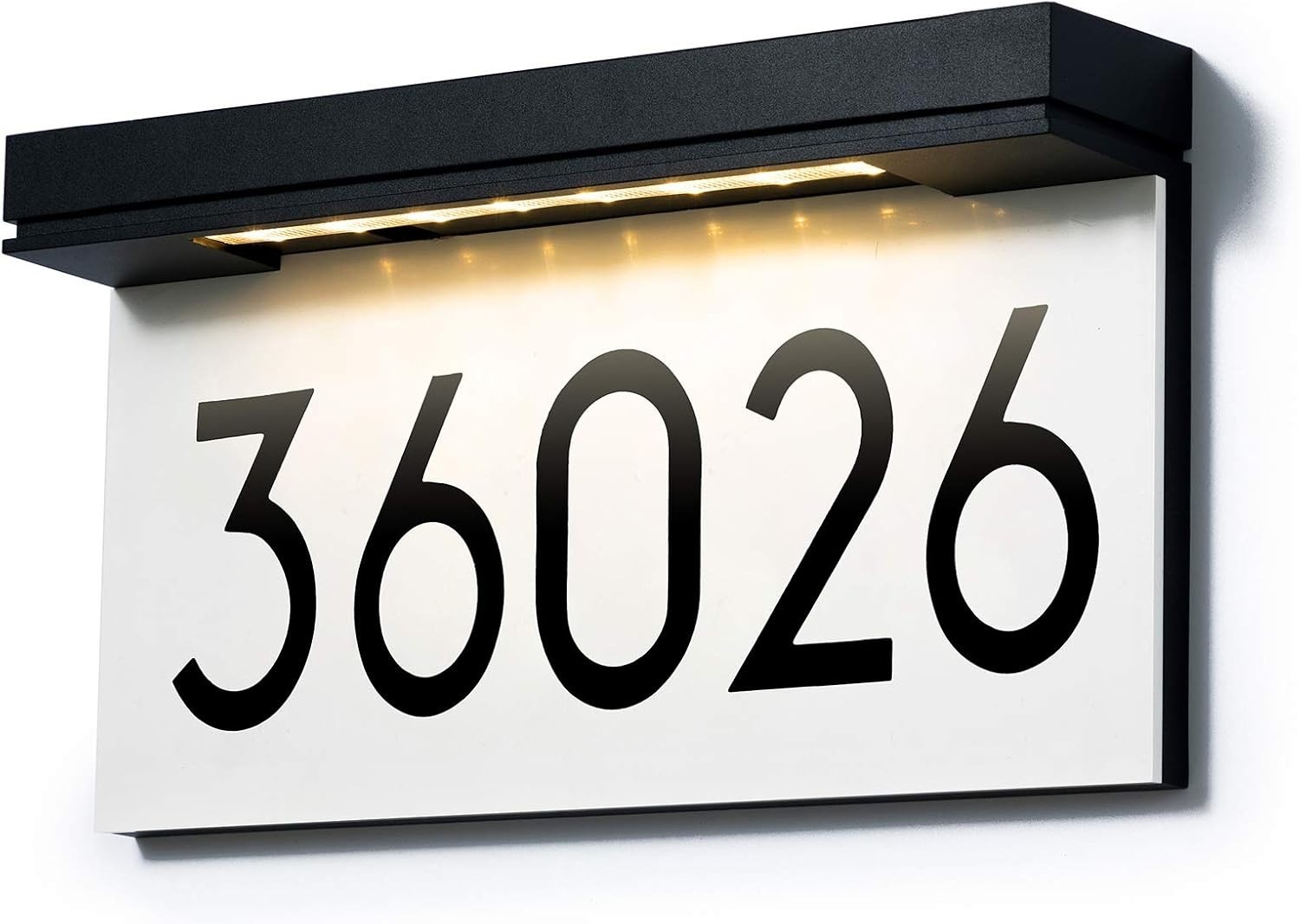 Outdoor LED Address Plaque, Warm White Illumination