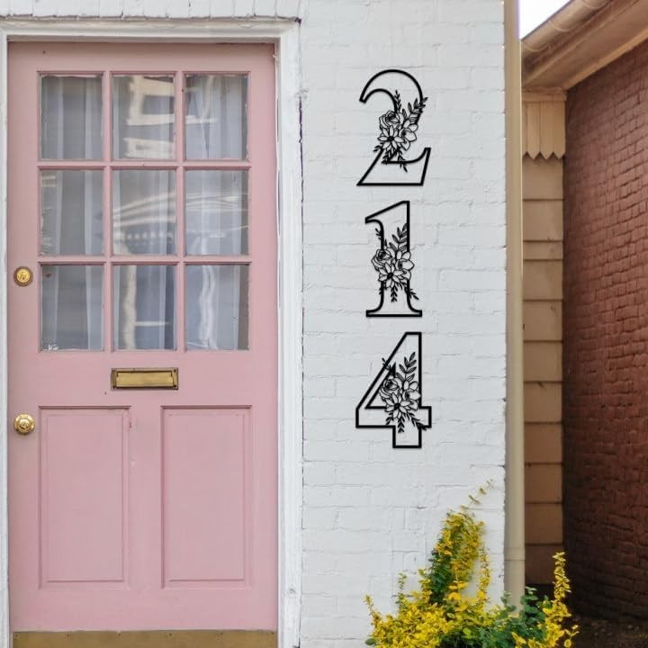Durable 12 Inch Weather-Resistant Metal Wall Decor Floating Address Numbers