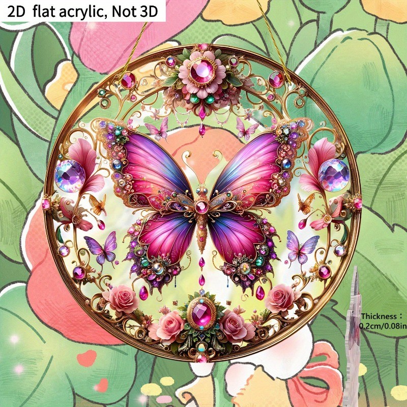 Bohemian Butterfly Wall Hanging Suncatcher Acrylic Window Decor Best Gift