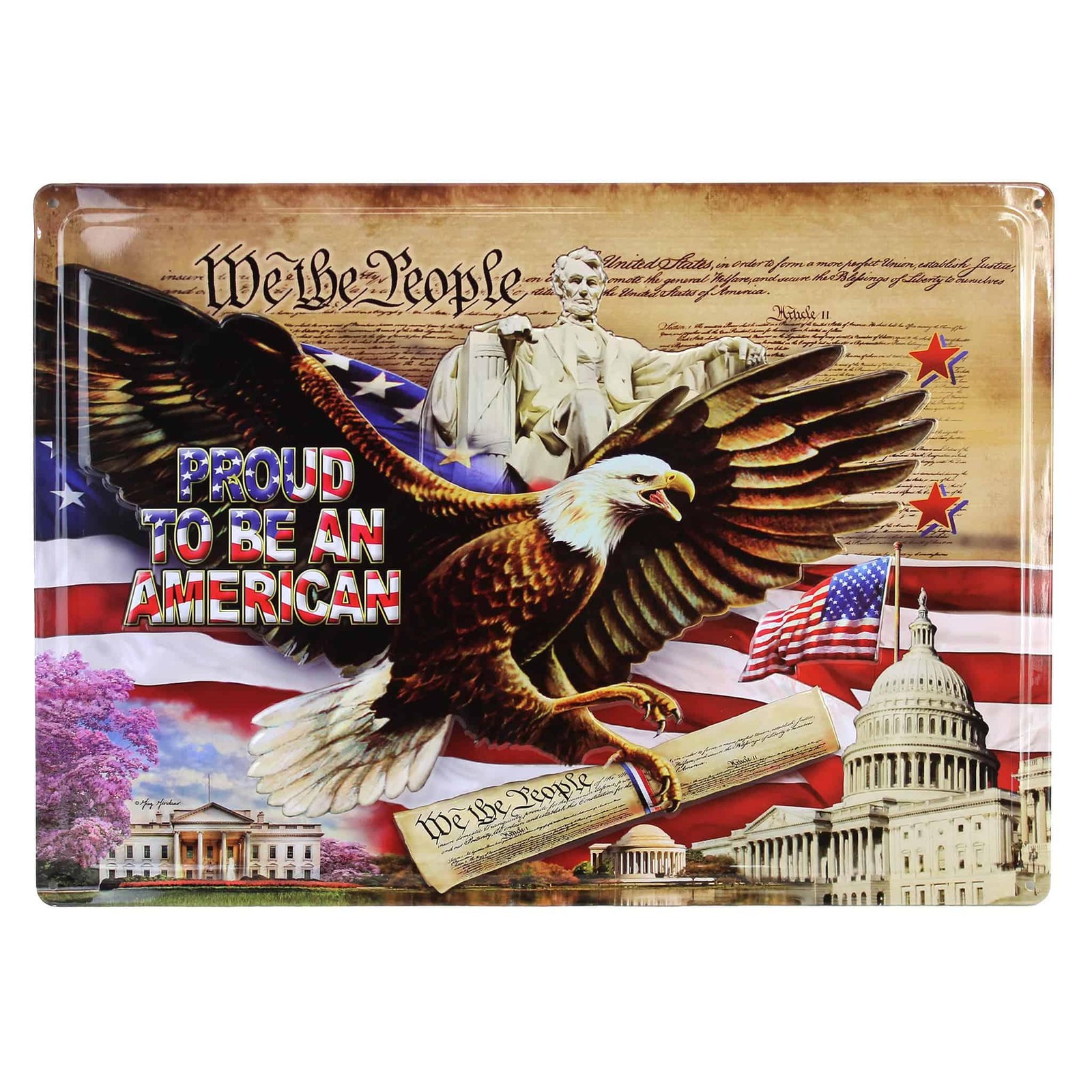 Proud to be American Tin Sign 12in x 17in 40094