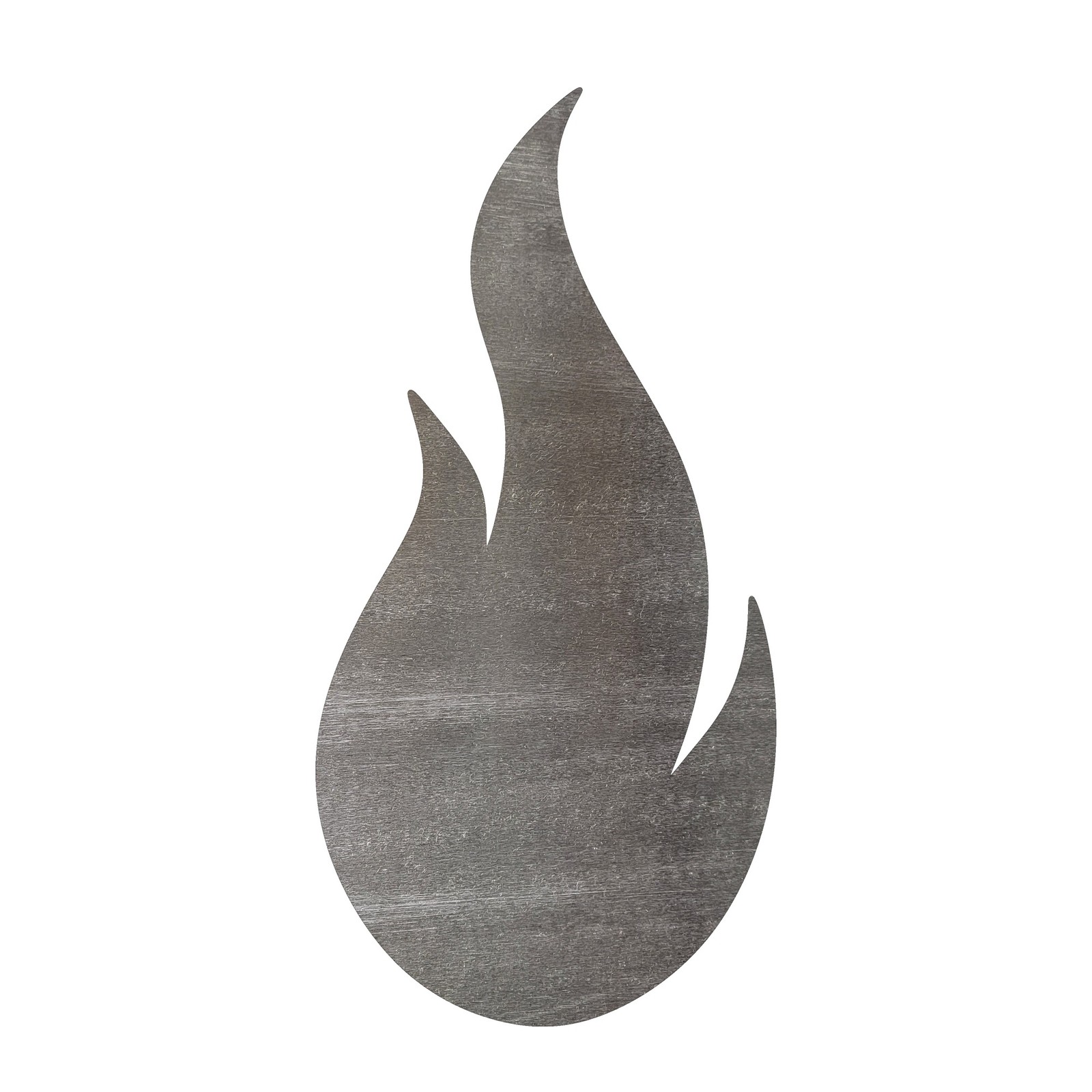 Flame Steel Cutout Shape, Raw Metal Wall Art and Craft Supply