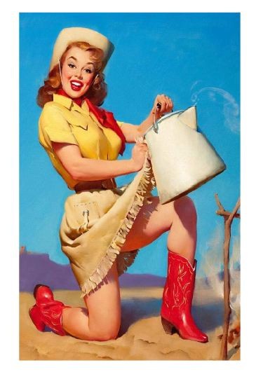 Set of 8 Vintage Metal Pin Up Girls Collector Cards Western Cowgirls MPIN01