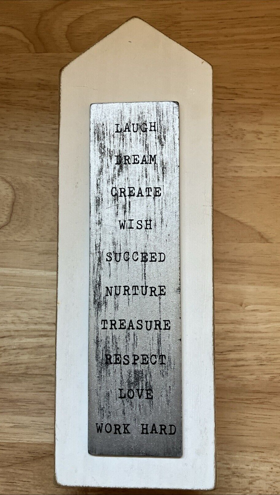Laugh Dream Create Wish Nurture Home Wood Decor Kitchen Living Room Farmhouse