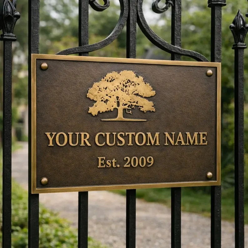 Personalized Bronze Plaque | Durable Outdoor, Business & Property Signage