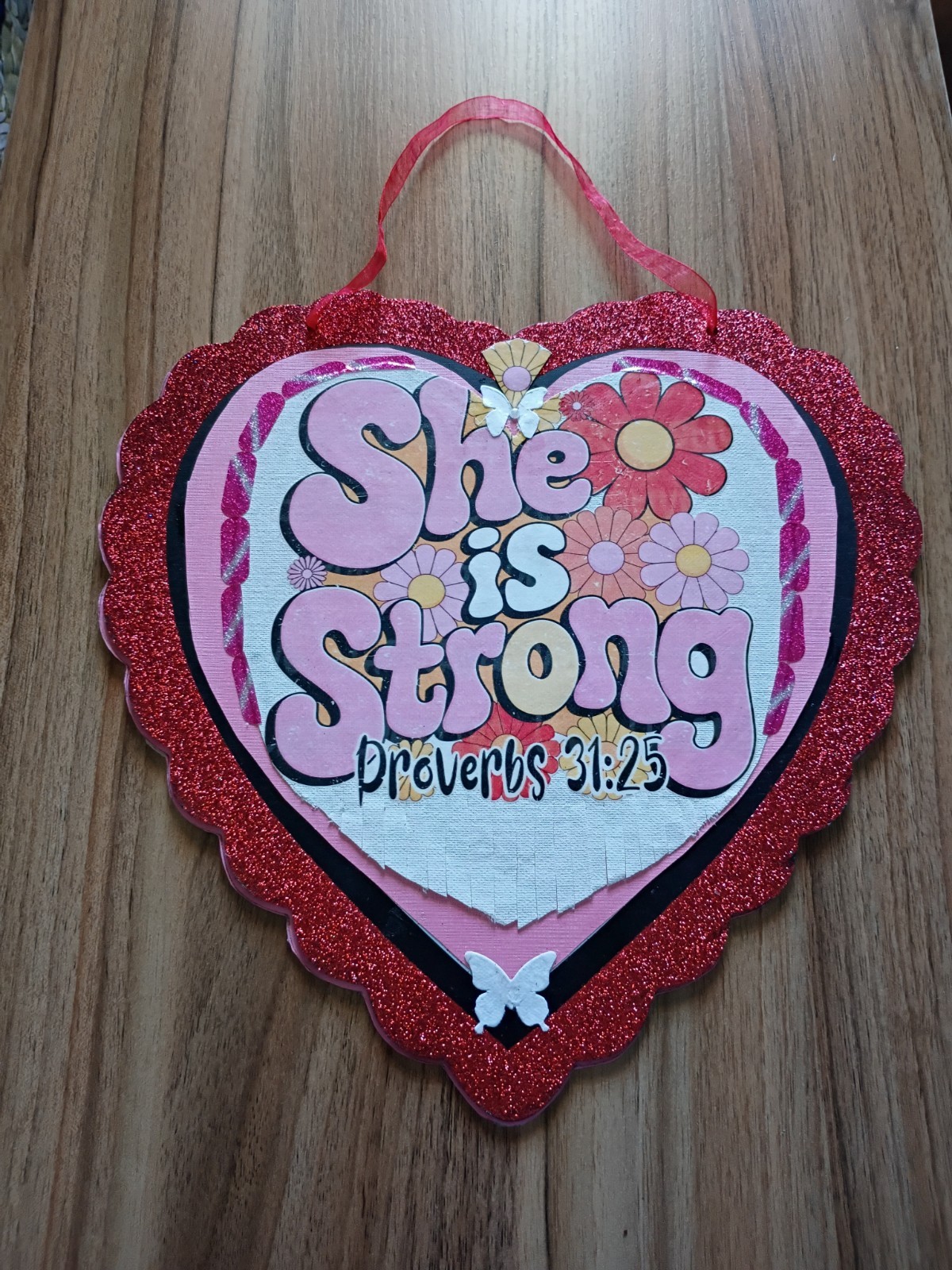 Big Heart Wall art Plaque/Sign Embellished Home Decor Poem two 3D Showbox