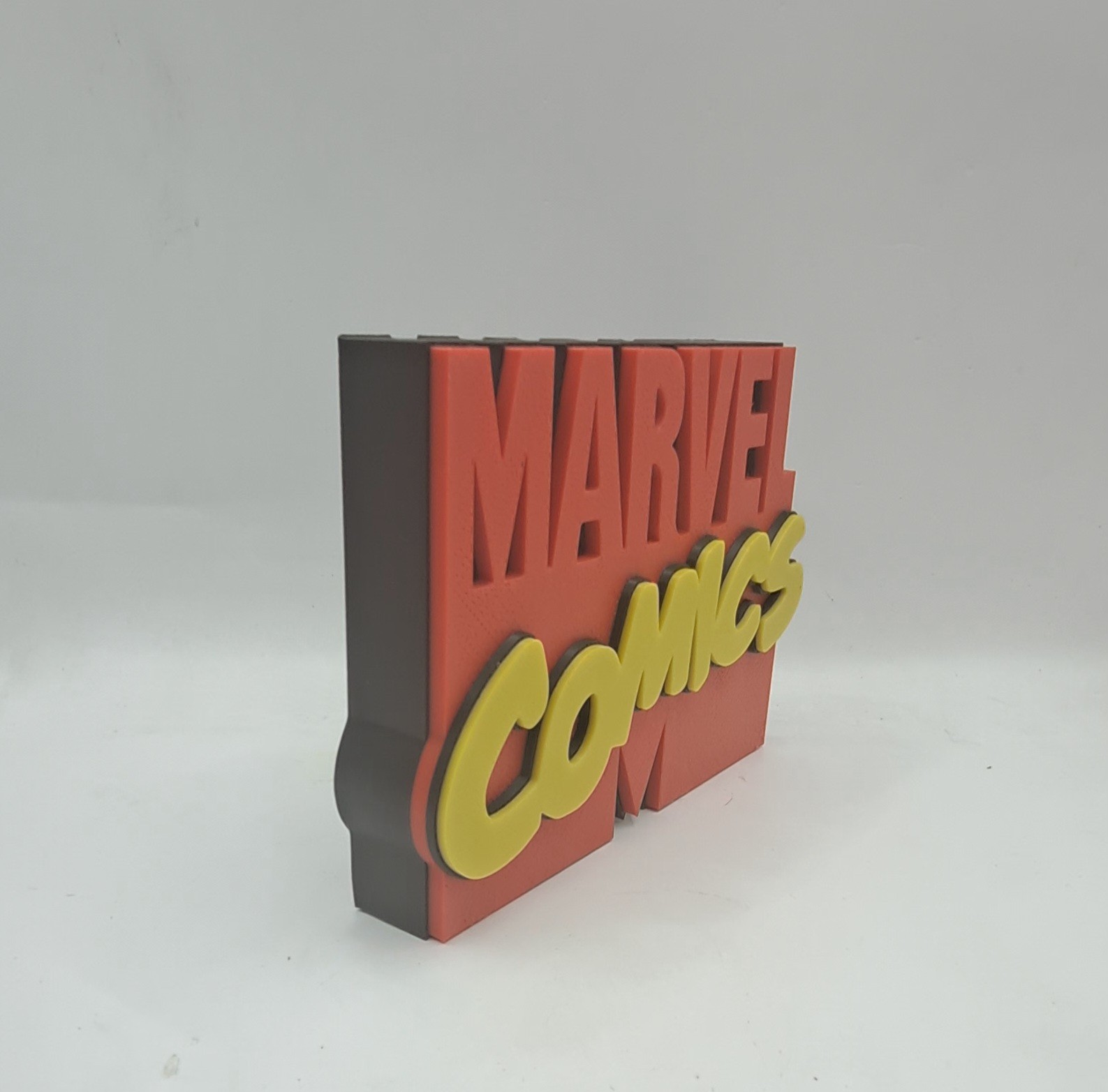Marvel Comics Logo Sign 3D Printed Retro Comic Book Nostalgia Decor