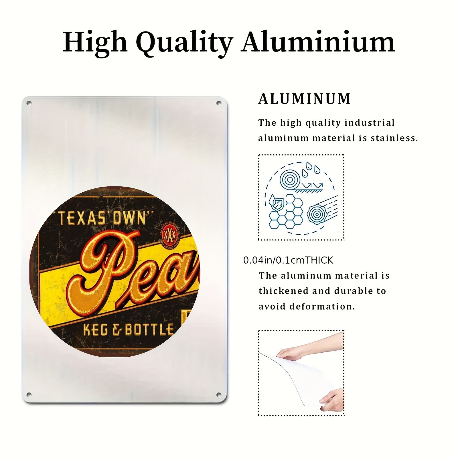 1pc Vintage Aluminum Tin Metal Signs Poster Art Vintage Pearl Beer 20*30cm/ 8*12