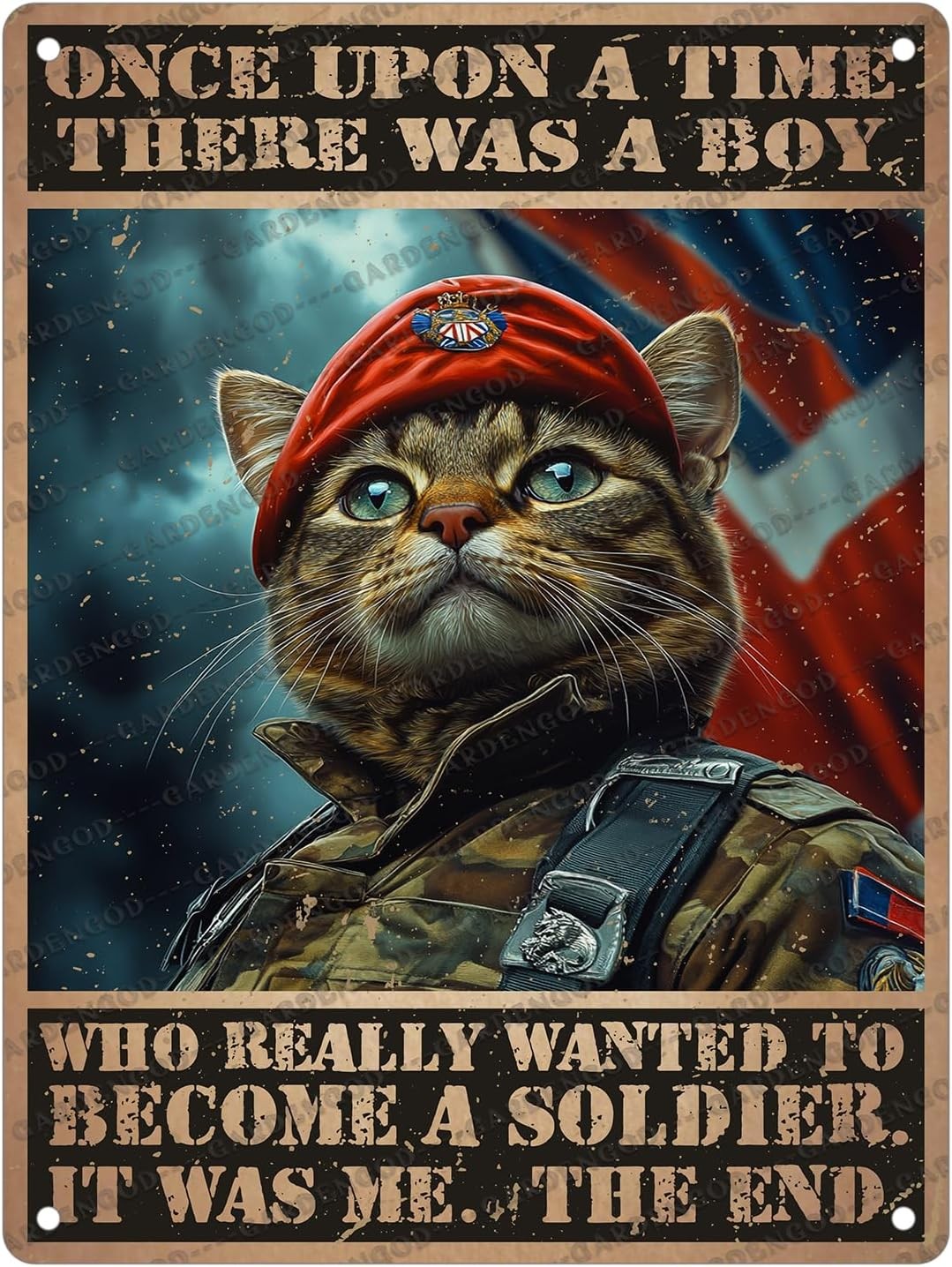 Veteran Tin Metal Sign Honor The Fallen Thank The Living Plaque 8×12