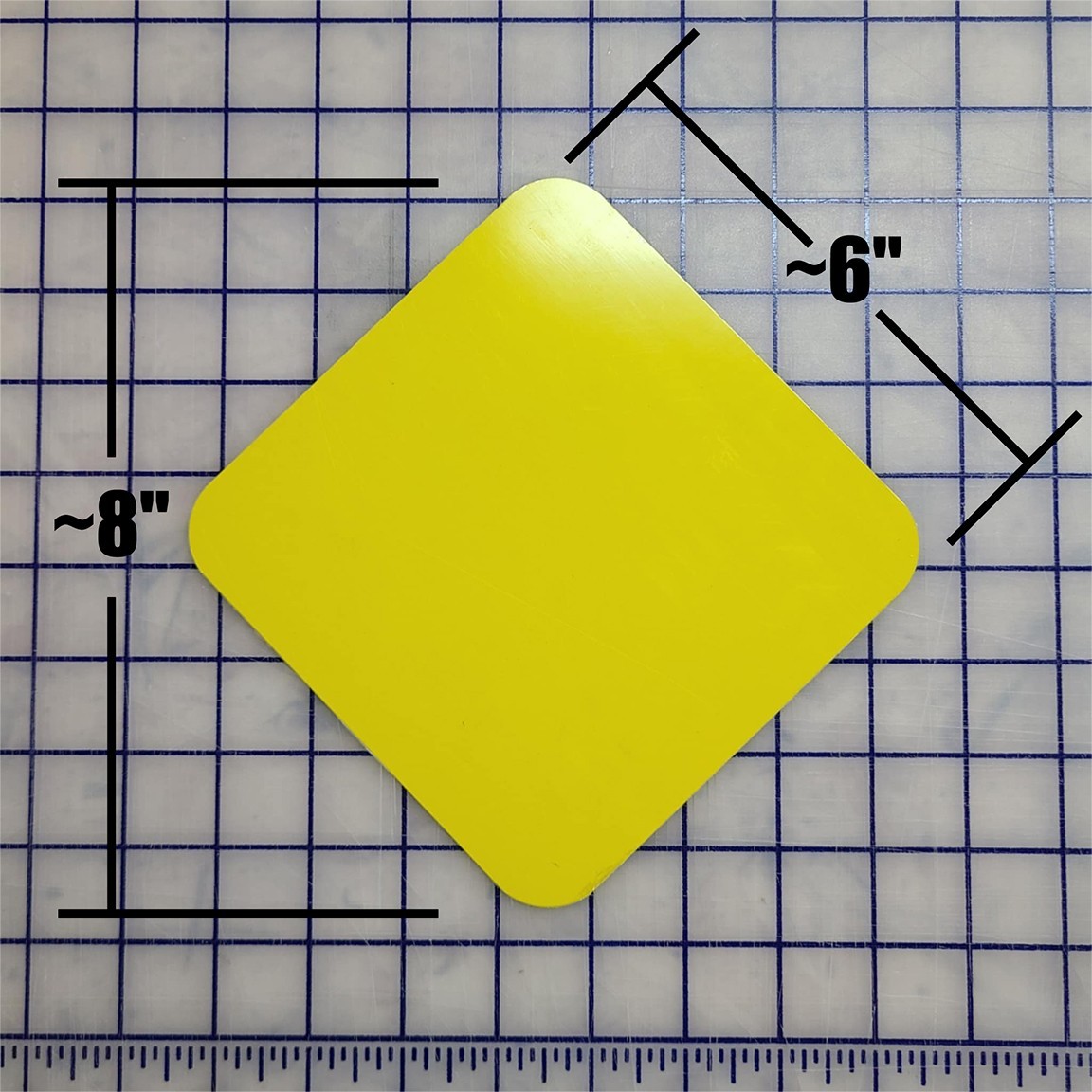 Cheetah Crossing ~8″ Diamond Yellow Aluminum Road Street Trail Sign Gift Decor