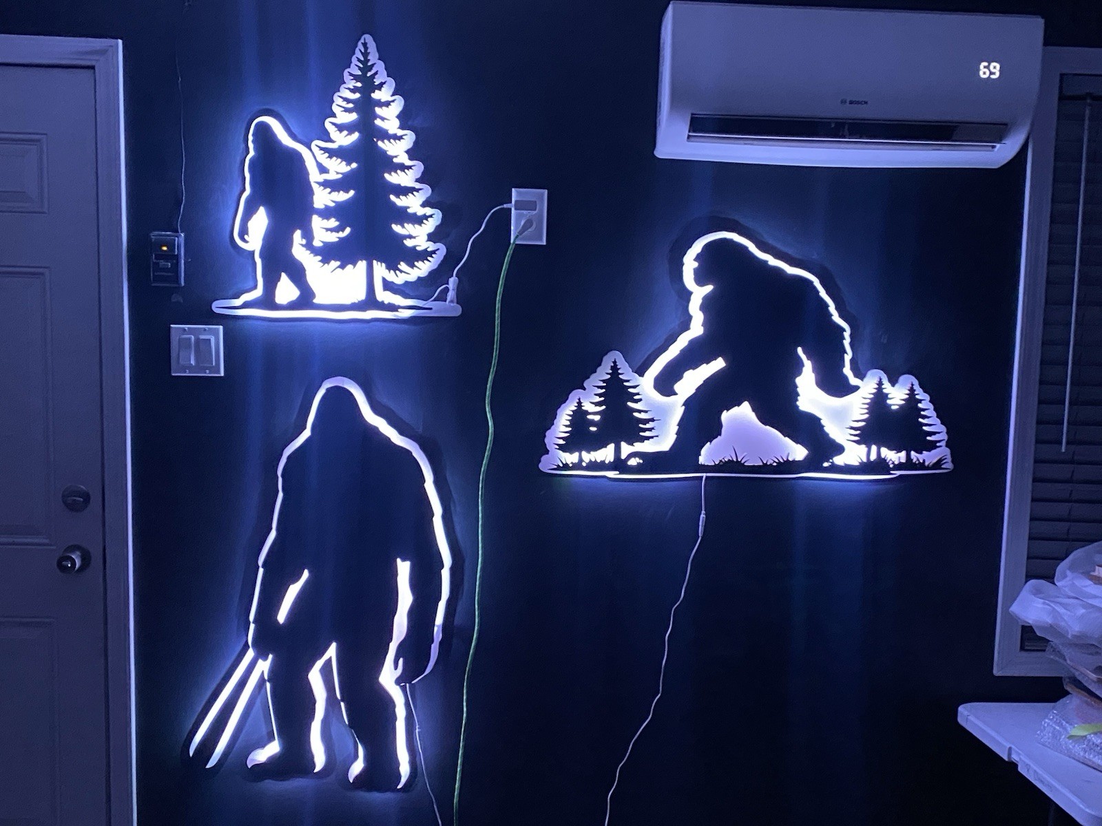 Custom 40in X 24in Large Bigfoot/Sasquatch LED Backlit 3d Sign