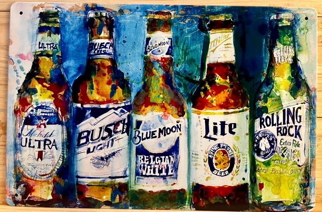 Beer Metal Wall Sign 12″ x 8″