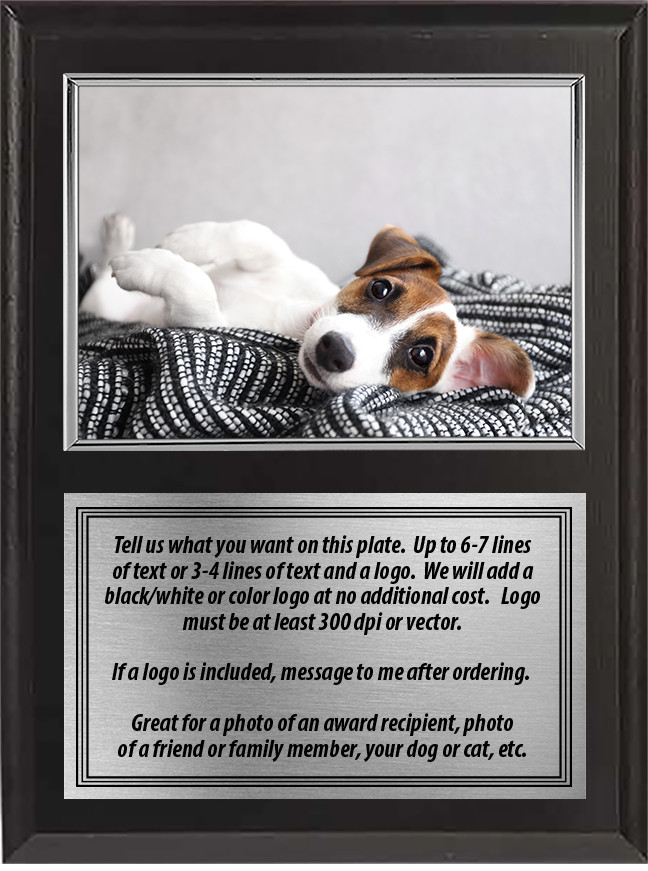 Personalized Photo Plaque – Choose size and Color – Your Custom Message
