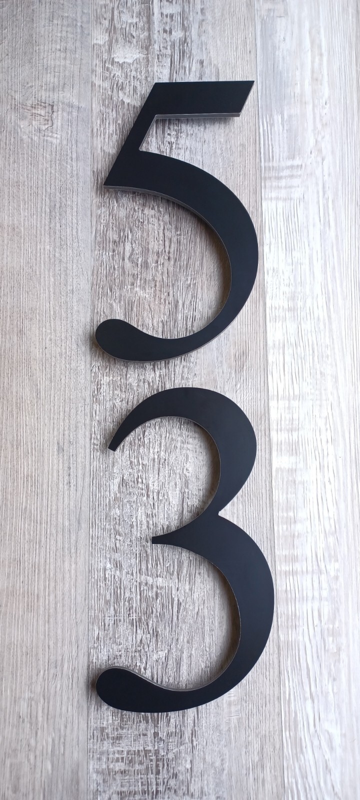 House Address Number, Aluminum Plastic Composite Number, 3″ Black Mailbox Number