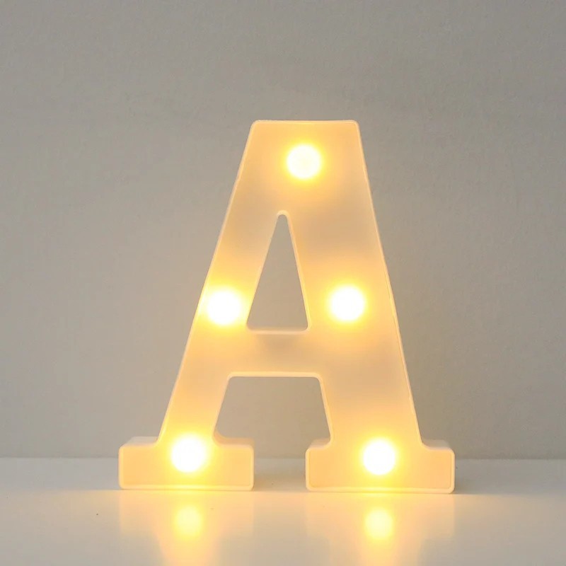 Light Up Letter LED Alphabet PlasticParty Sign Wedding Festival Stand Decoration