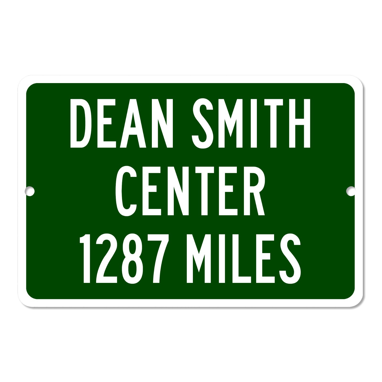 Dean Smith Center Custom Distance Mileage Sign North Carolina Tar Heels Fan Gift