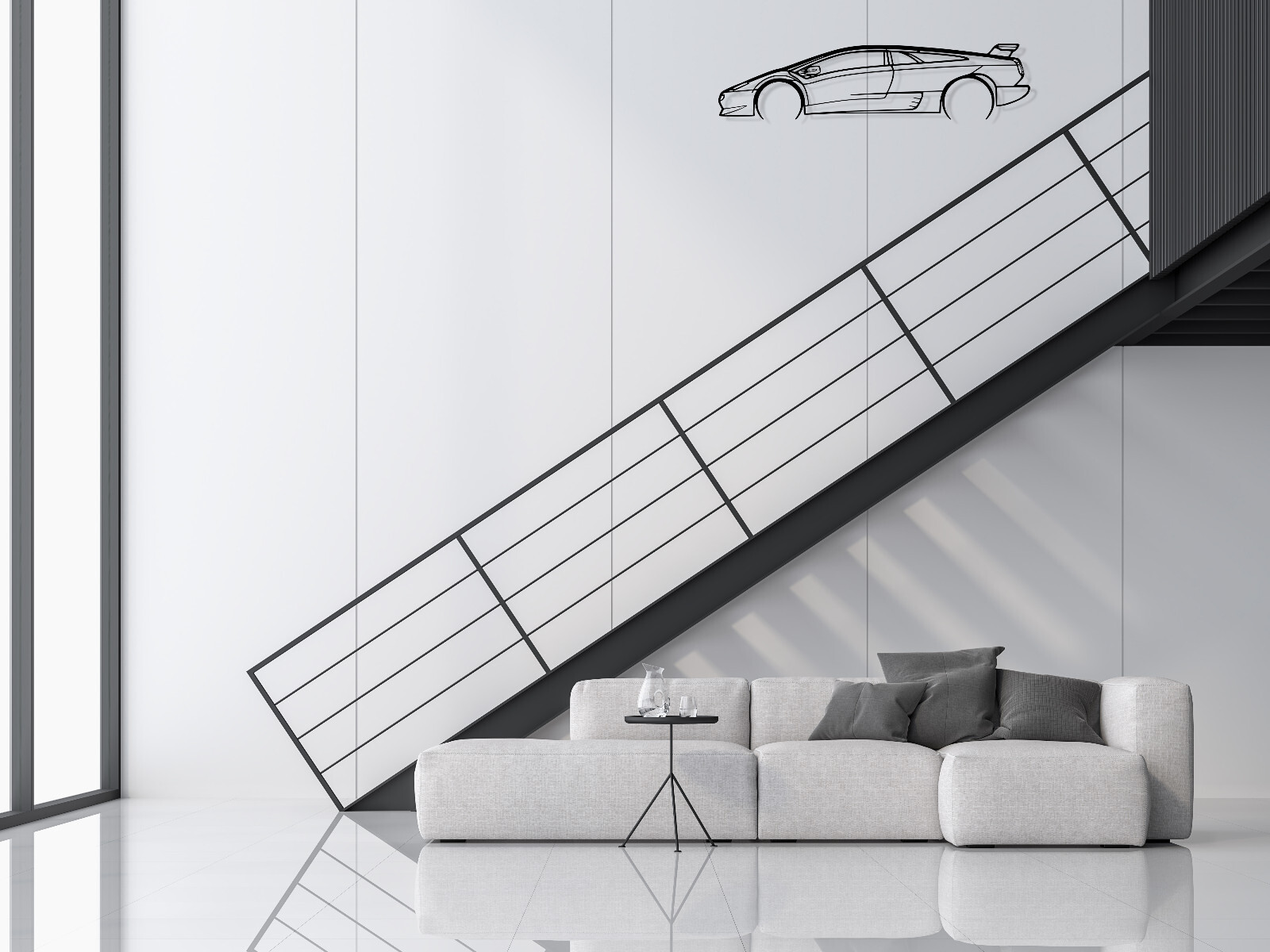 Silhouette For Lamborghini Diablo Steel Wall Decor Decoration Art Sv Gt 6.0 Vt