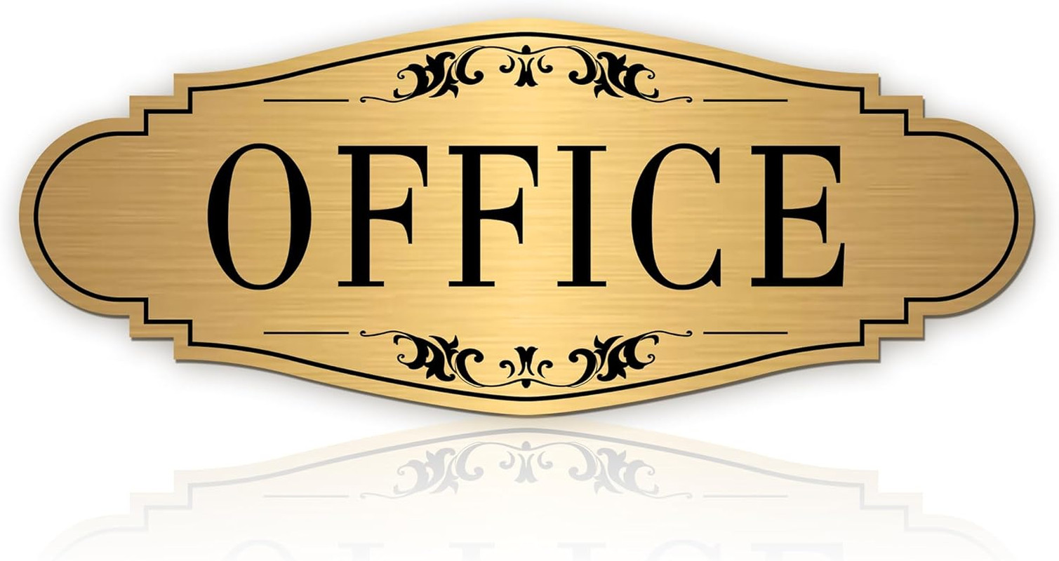 The Office Door Sign for Home and Business，Self-Adhesive Waterproof and Fade-Res