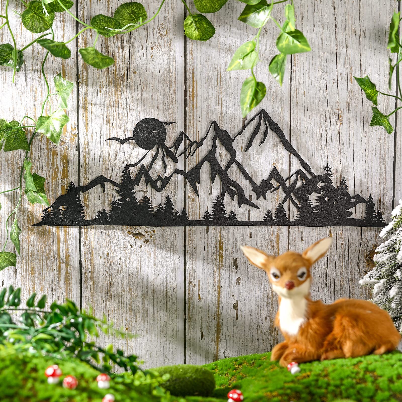 Metal Mountain Wall Art Blue Ridge Mountain Wall Decor Nature Forest Tree Sti…