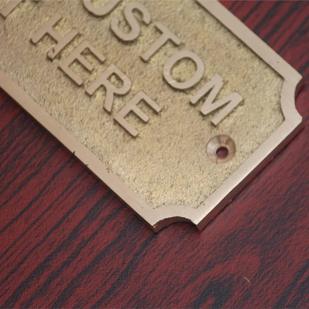Custom Brass Outdoor Plaque | Personalized Patio Sign | Weatherproof Brass Garde