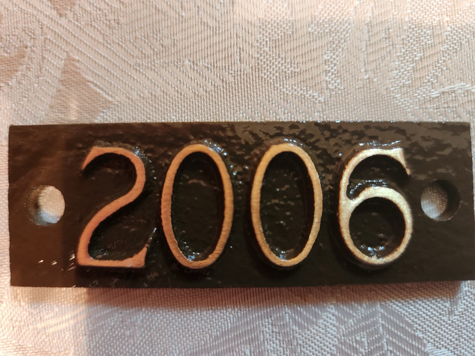 2006 Headstone Monument Date Plates Cast Bronze 1″ x 3″ Replacement Year Scrolls