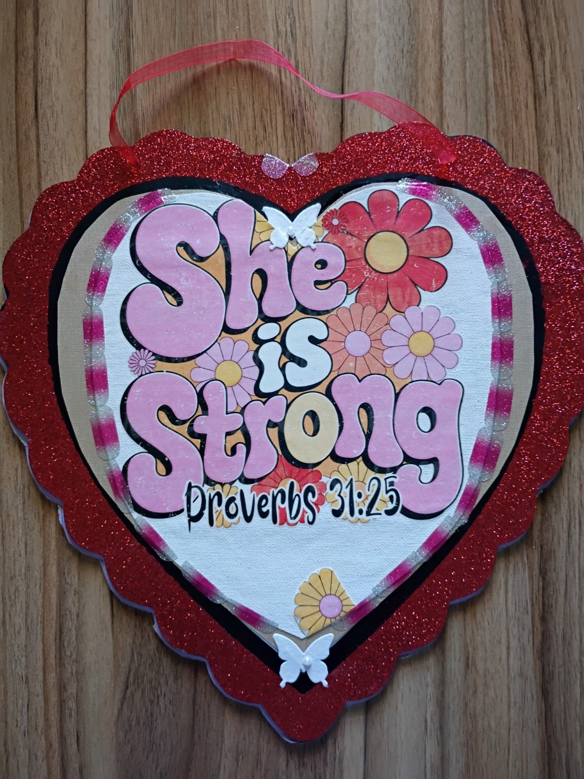 Big Heart Wall art Plaque/Sign Embellished Home Decor Poem two 3D Showbox