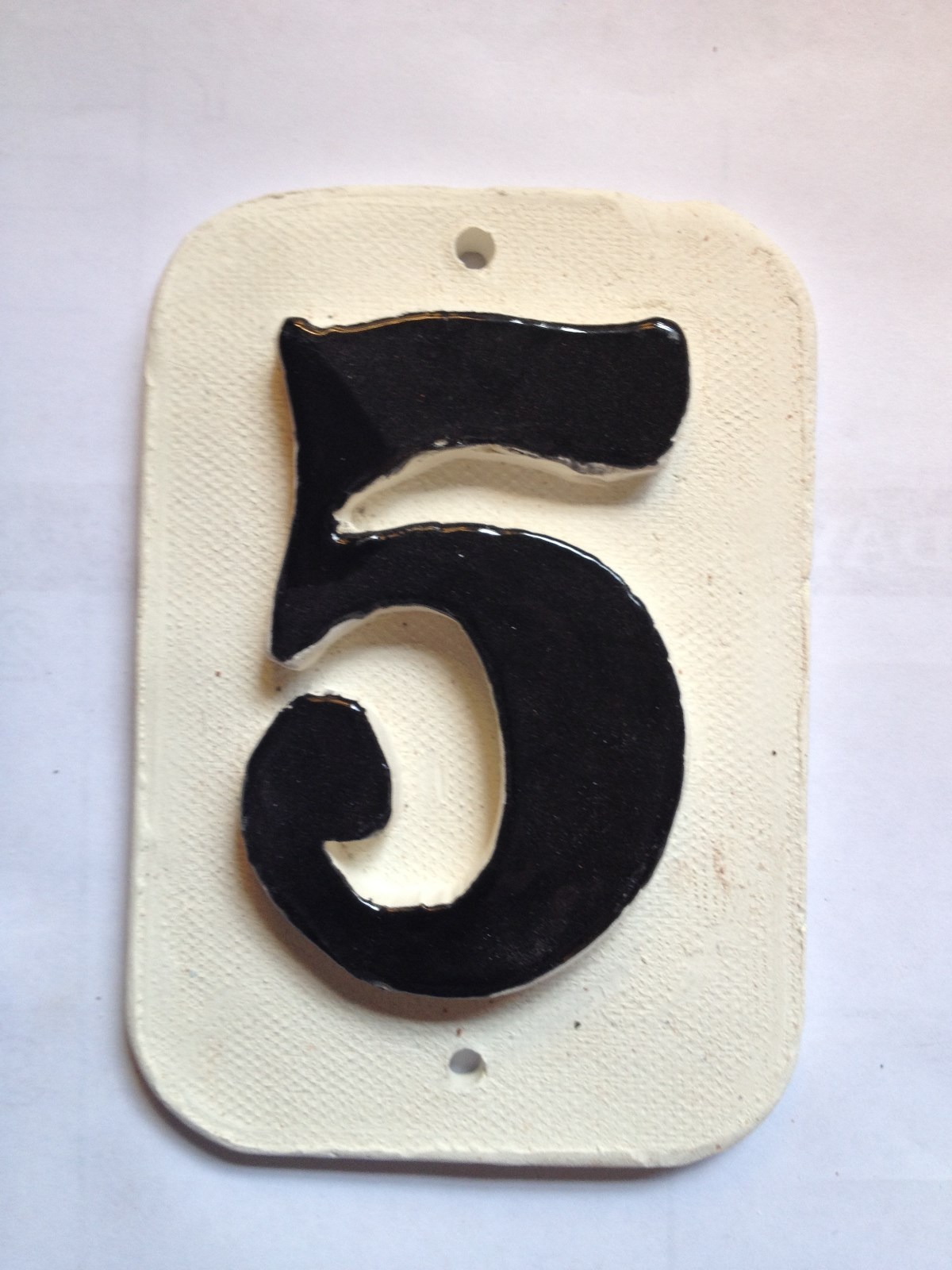 Custom Tile House Post numbers. 80 glaze options free shipping. Applewood Pot.