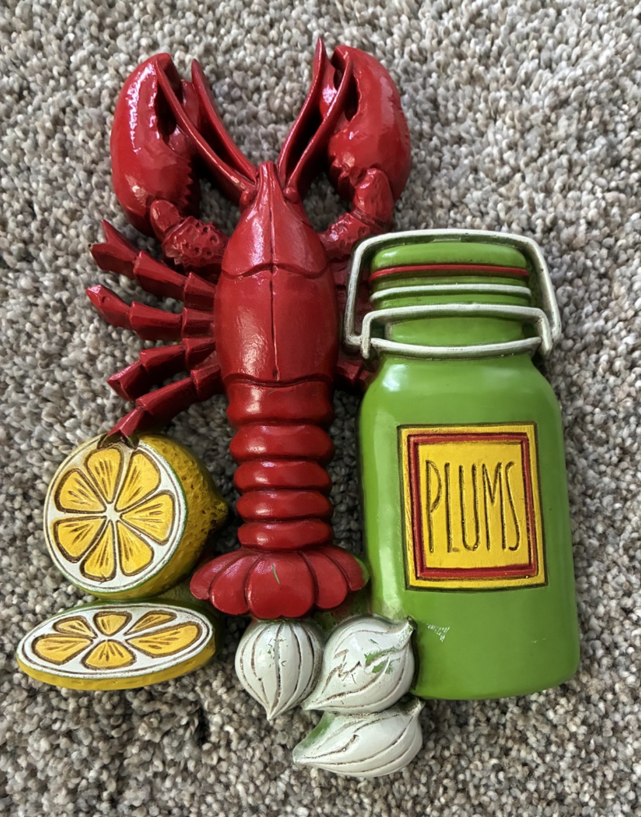 Vintage 70s kitch 🟥 Homco Wall Decor Fruit & garden Vegetables Set of 3 hanging