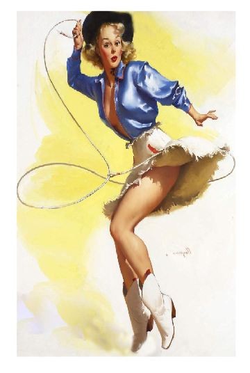 Set of 8 Vintage Metal Pin Up Girls Collector Cards Western Cowgirls MPIN01