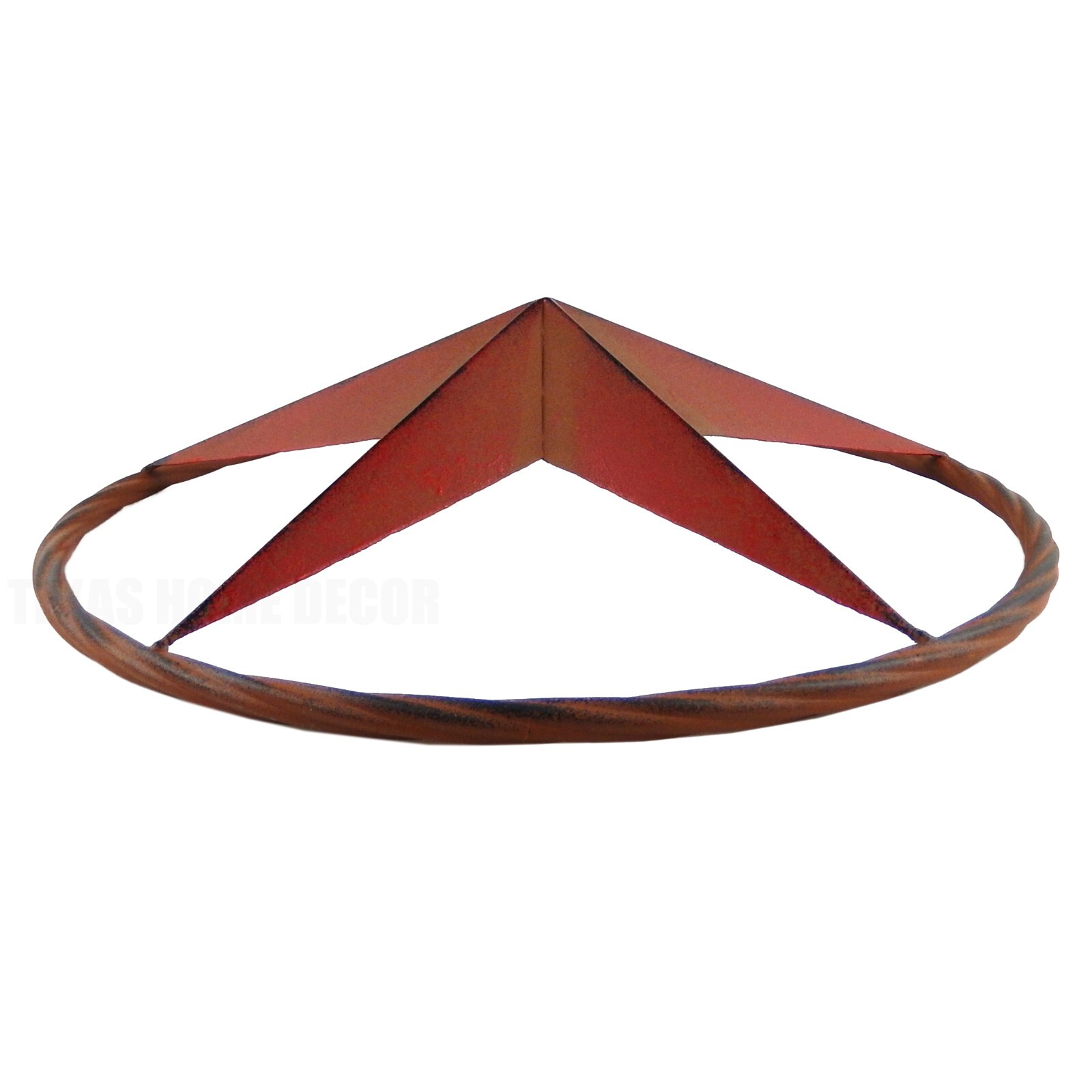 Metal Barn Star Circle Wall Decor Rust Red Orange Finish 16 inch