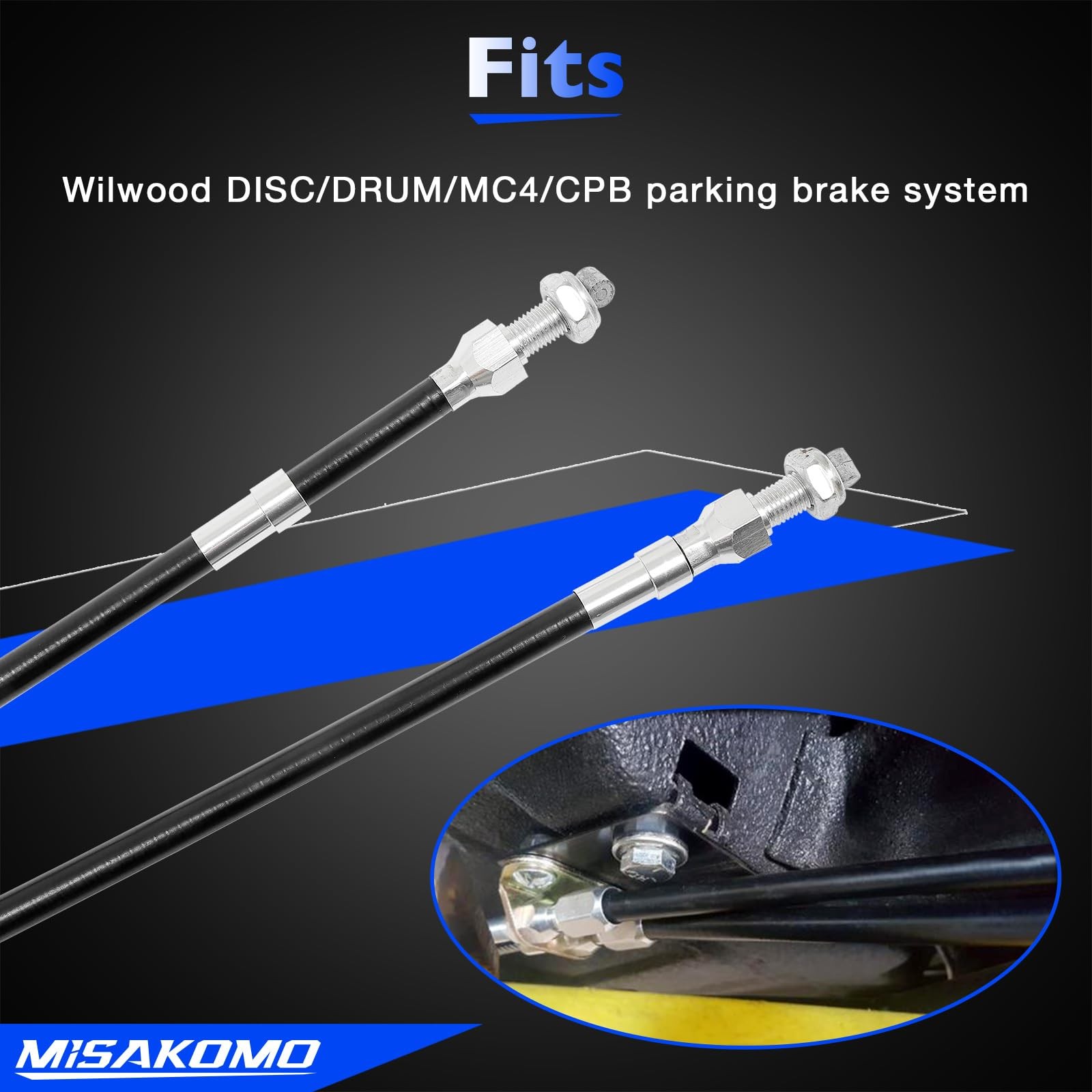 Emergency Parking Brake Kit 110″ Cable Compatible With…