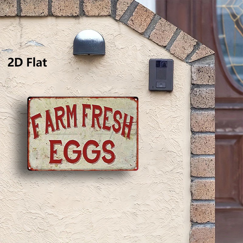 20.32×30.48 cm Metal Sign Vintage Farm Fresh Eggs