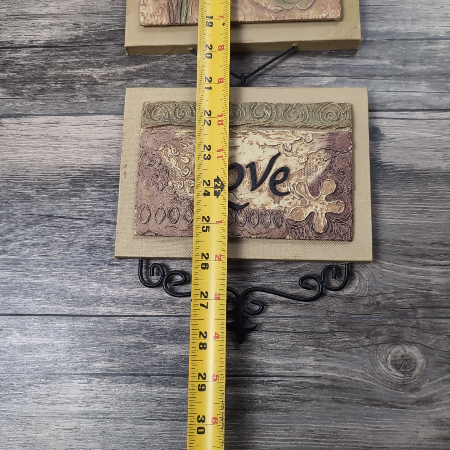 Vintage Home Interior Plaques “Live, Dream, Celebrate, Love” 4 Piece Wall Set