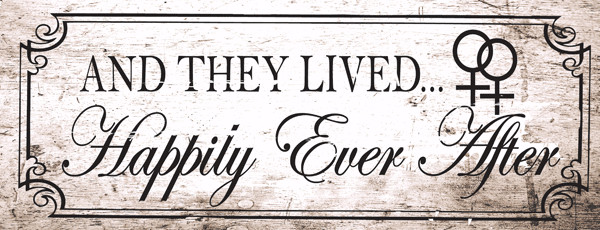 And They Lived Happily Ever After Metal Sign, On Handmade Rustic Reclaimed Wood