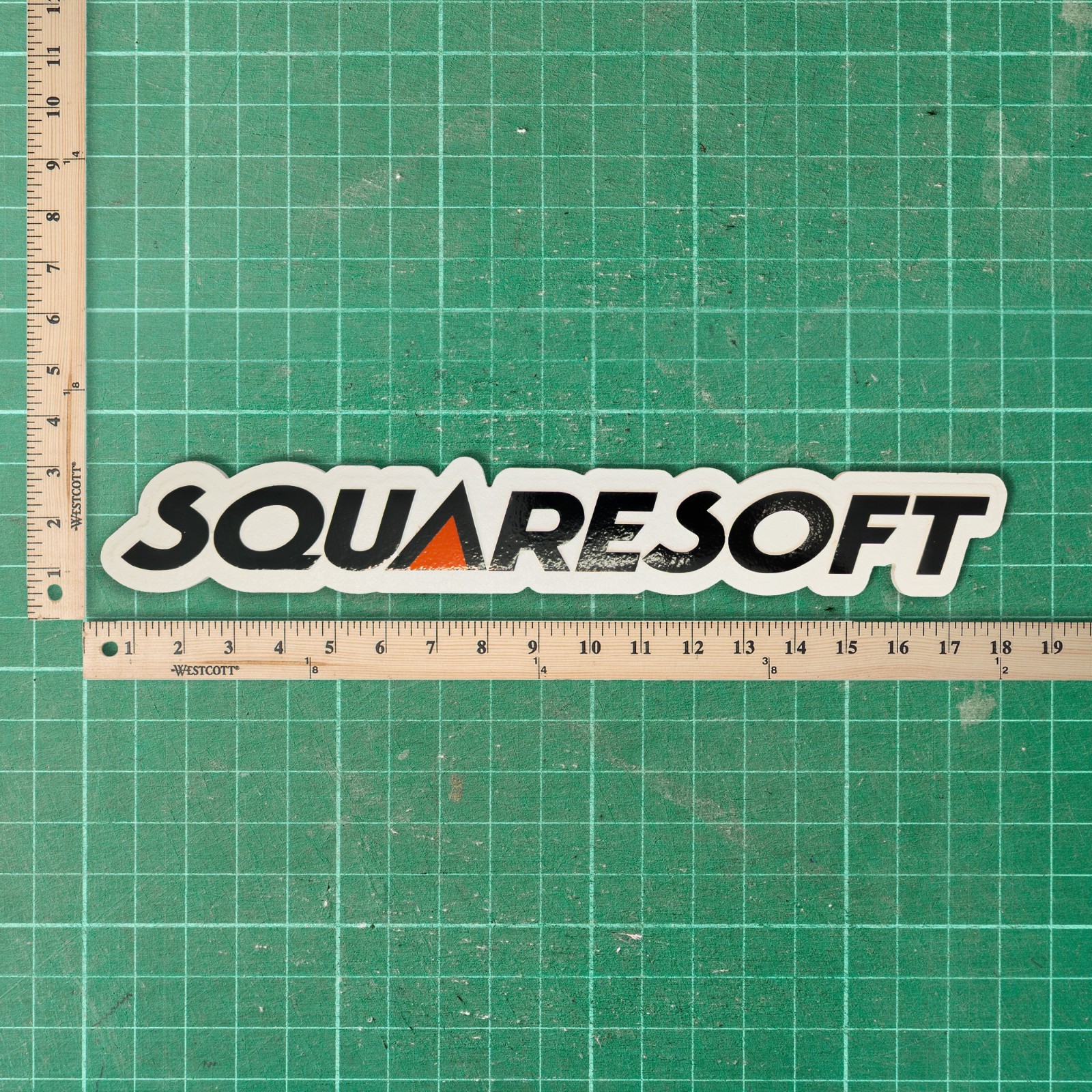 Large Engraved Squaresoft Logo Video Game Wall Art Collectable