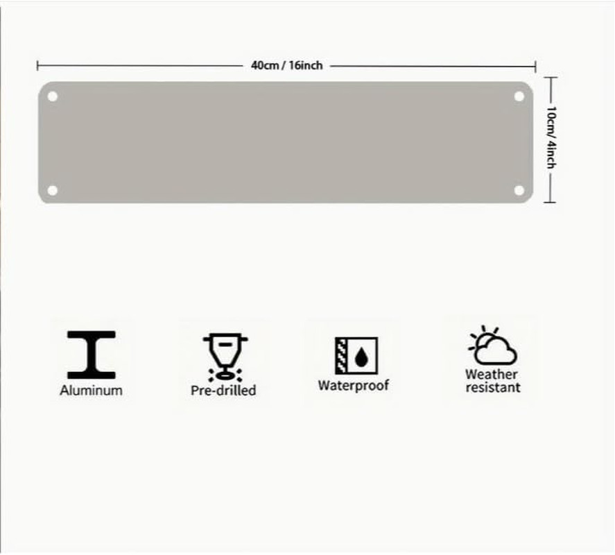 Funny Bathroom Welcome Sign, “Please SEAT Yourself” Metal Wall Decor, 16×4 Inch