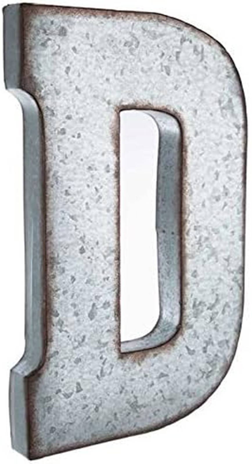 Farmhouse Rustic Primitive Farmhouse Decor Hanging 21″ Galvanized Tin Letter “D”