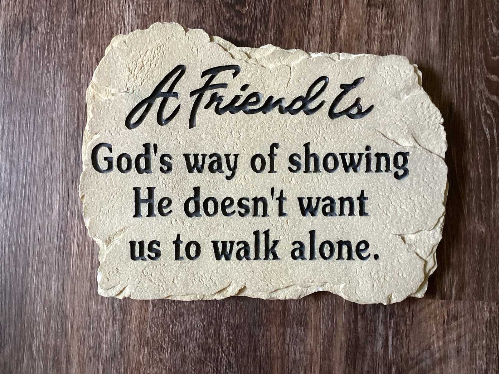 Friendship Quote Stepping Stone Wall Plaque 12967 Carson Resin 8×10”