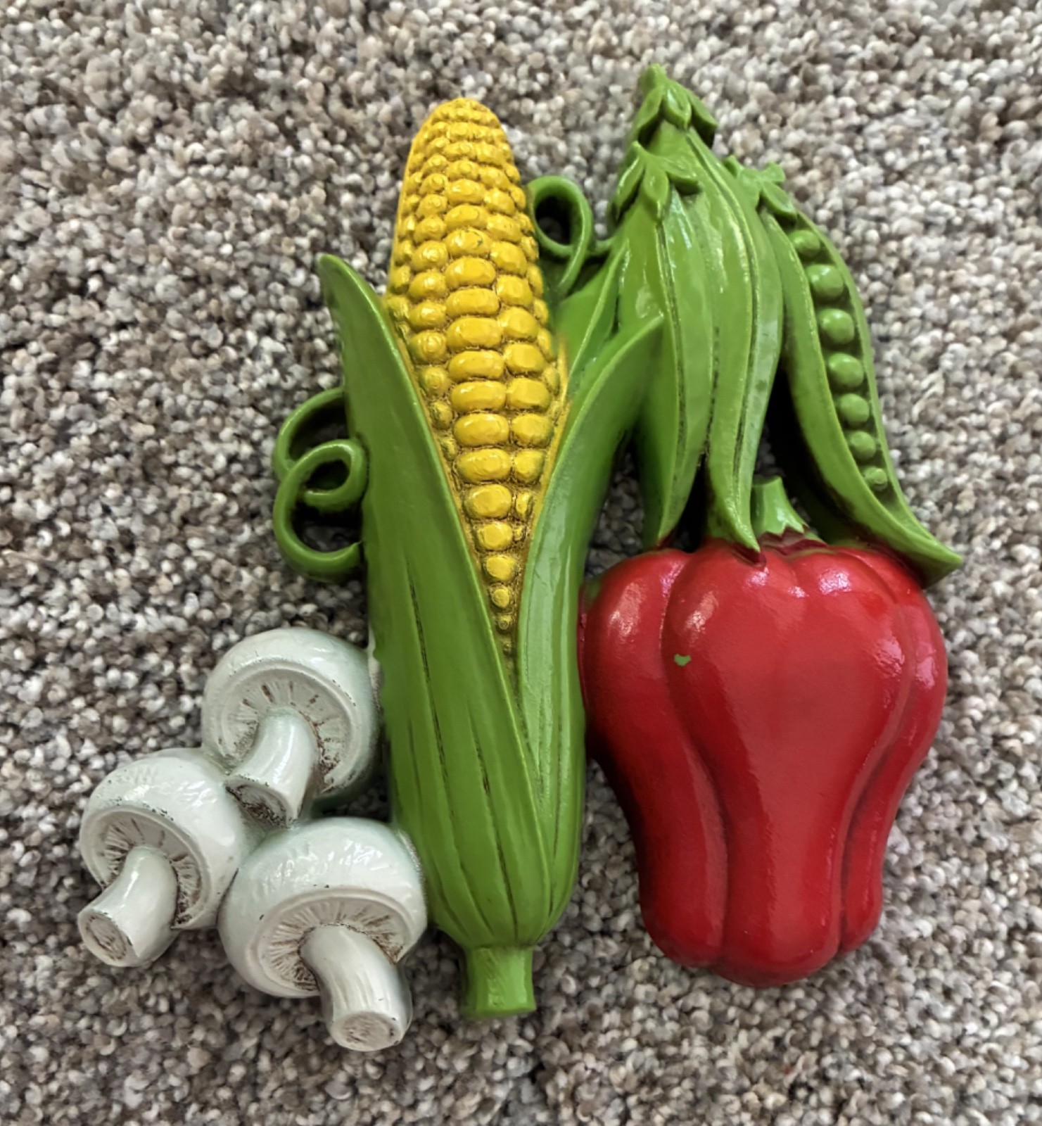 Vintage 70s kitch 🟥 Homco Wall Decor Fruit & garden Vegetables Set of 3 hanging