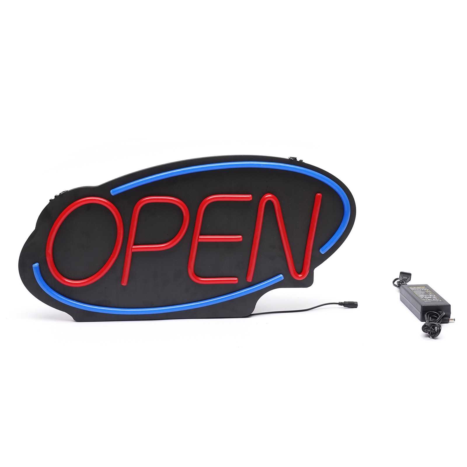 LED Neon Open Sign-24x12in Wall Hanging Brightness Adjustable for Store Cafe Art