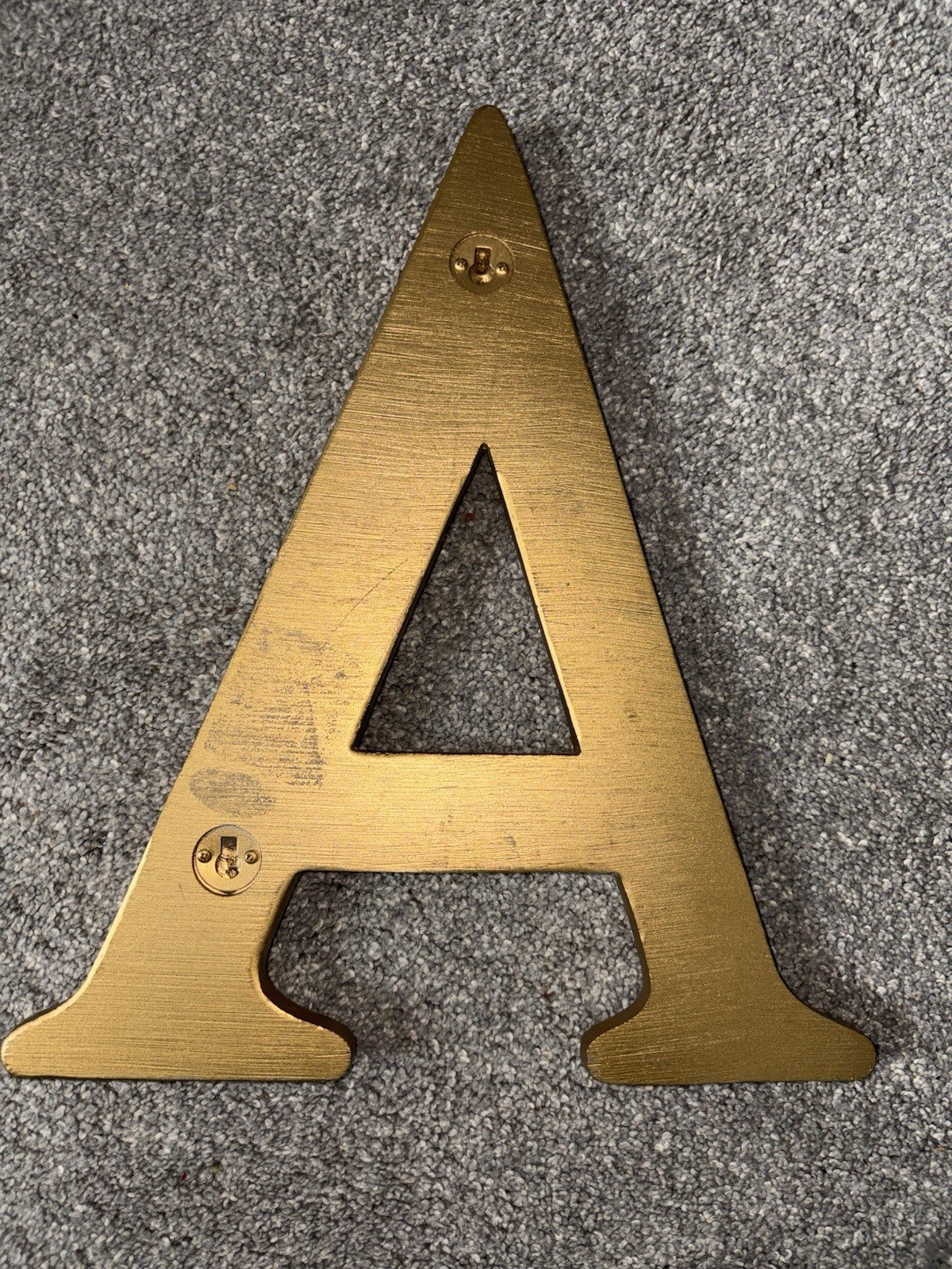 Large Gilt Wall Hang Gold Toned Letter A