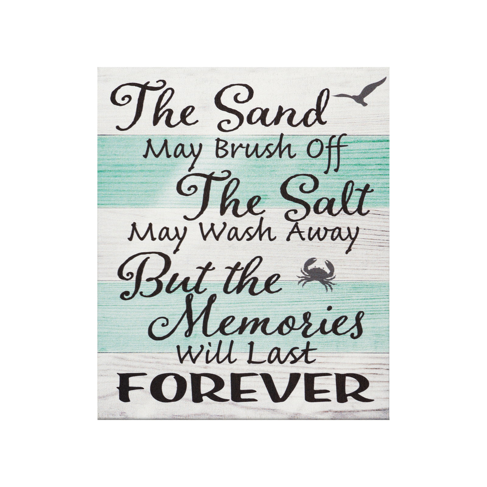 JennyGems Beach House Decor Sign, The Sand May Brush Off Memories Will Last