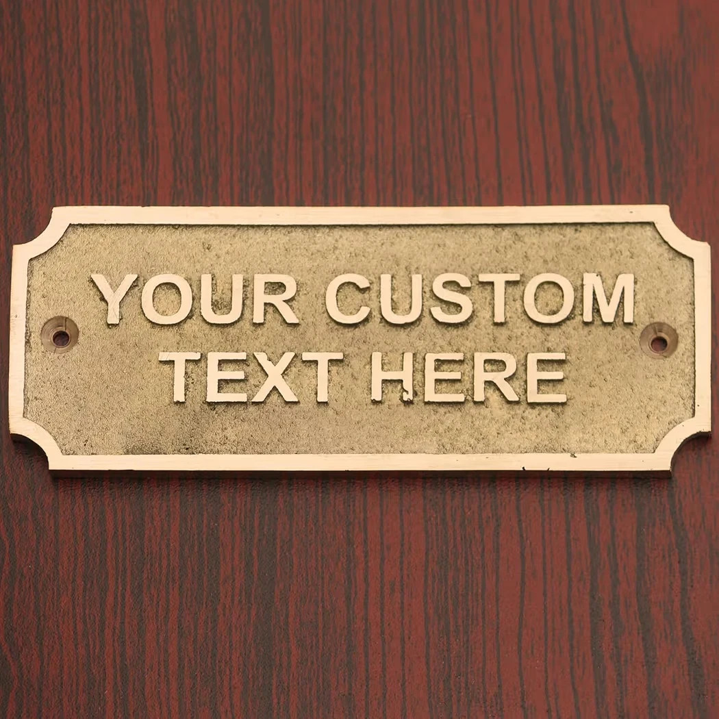 Custom Brass Outdoor Plaque | Personalized Patio Sign | Weatherproof Brass Garde