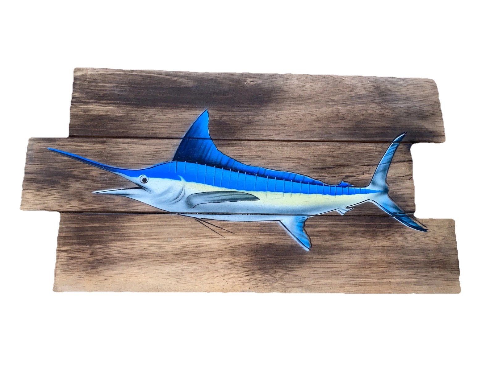 MARLIN AIR BRUSHED WALL ART ISLAND HOME DECOR TIKI BAR TROPICAL PATIO