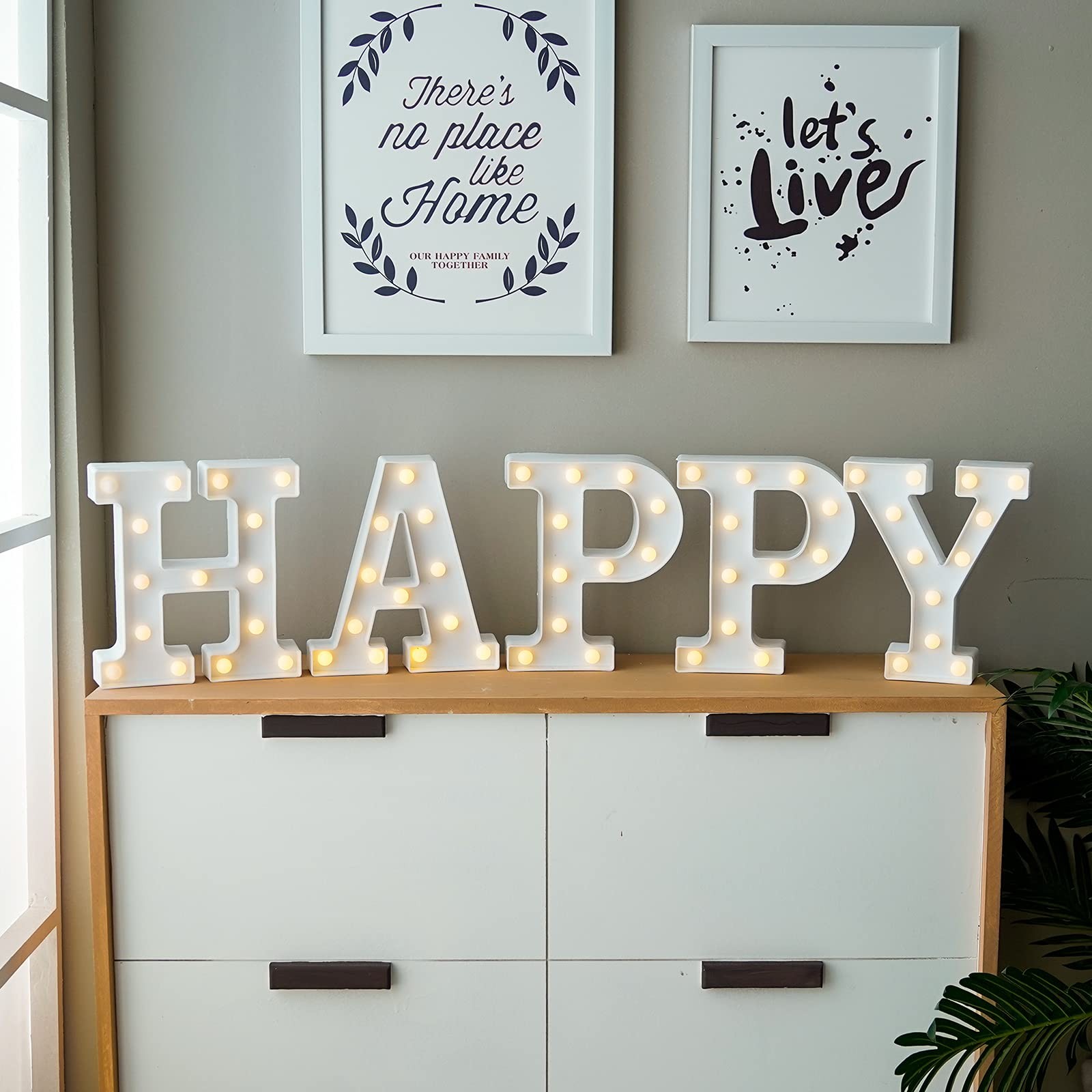 155 Bulbs Happy Birthday LED Marquee Light Up Letters Sign (Large Size)