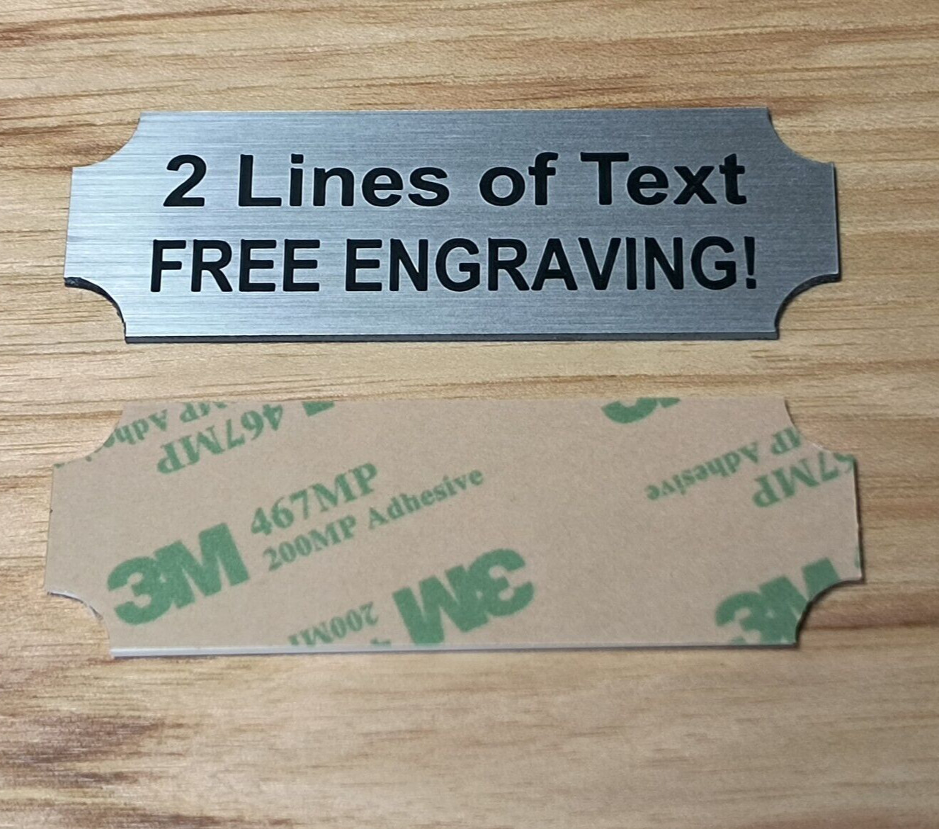 Custom Engraved 1×3 Brushed Silver Small Mini Plate Sign Tag Plaque Memorial Urn